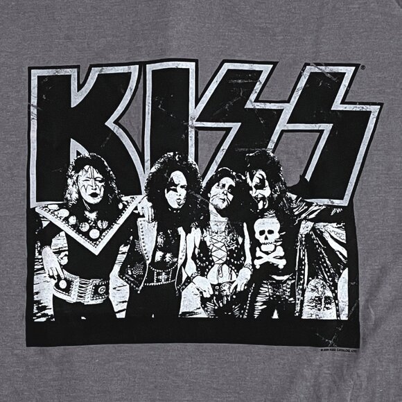 Vintage KISS Original B&W NYC 1973 Classic Ringer Tee - Picture 3 of 7